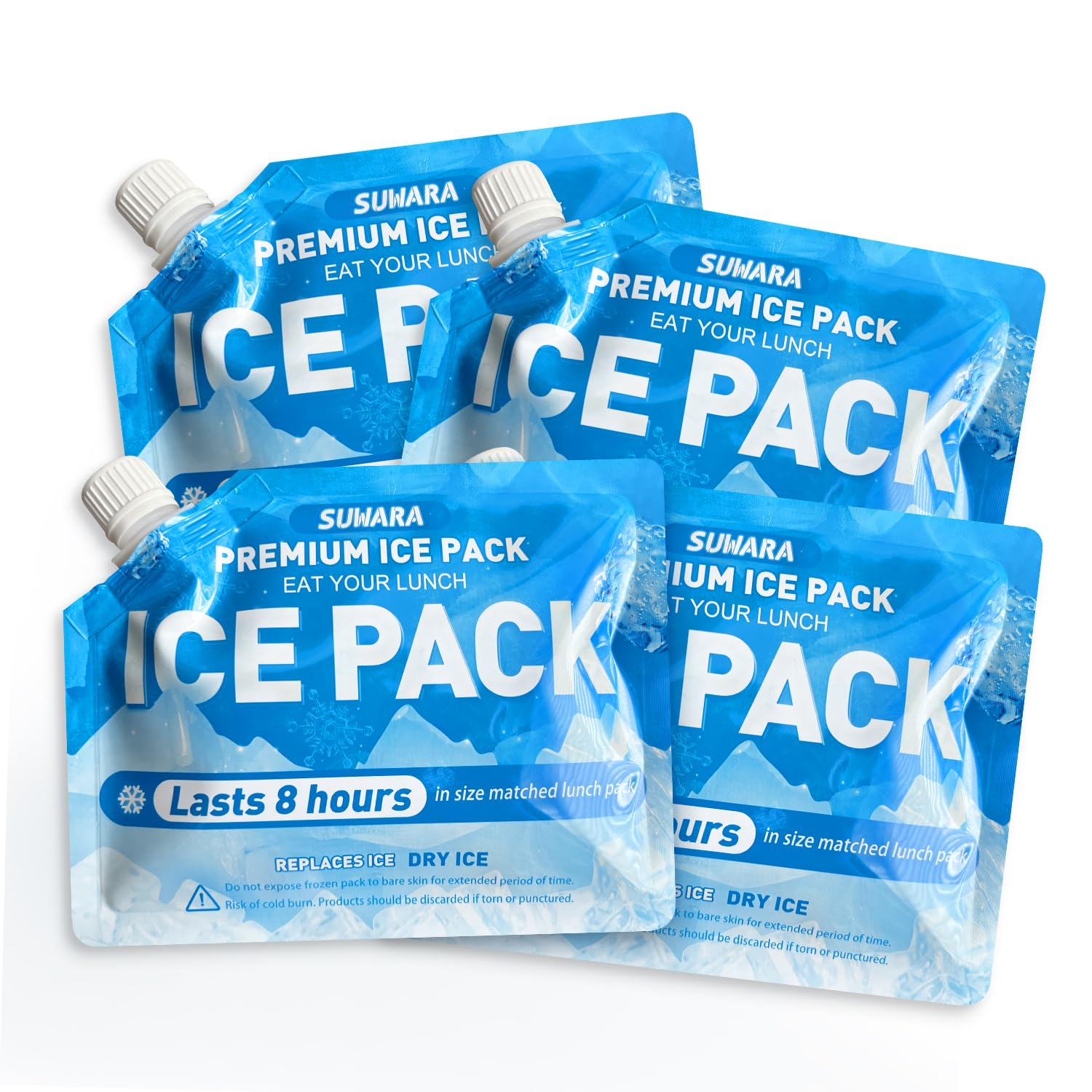 

Suwara Reusable 300ml Soft Ice Thin and Compatible with Refrigerators and Keeps Food Cold for Approximately 8 Perfect for Lunch Outdoor Cooler and