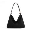 New Burgundy bag Retro shoulder bag suede leather commuter bag Women's Tote bag