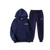 Versatile Unisex Autumn-Winter Hoodie & Jogger Set with Plus Velvet