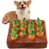 Interaktives Hundespielzeug Karotte Schnüffelteppich Hund Plüsch Puzzle Spielzeug 2 in 1 Nasenarbeit Futterspiele Mit 12 Karotten
