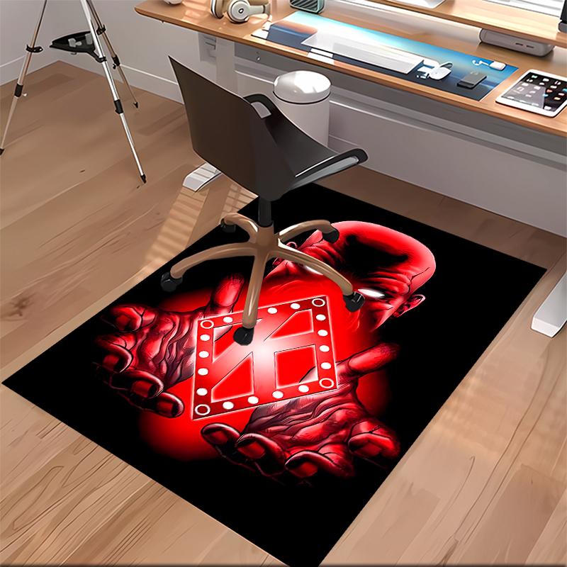 1pc Kappa Alpha Psi Print Area Rug - Soft, Washable Non-Slip Indoor Mat for Office Chairs, Living Room, Home Office Decorative Rug