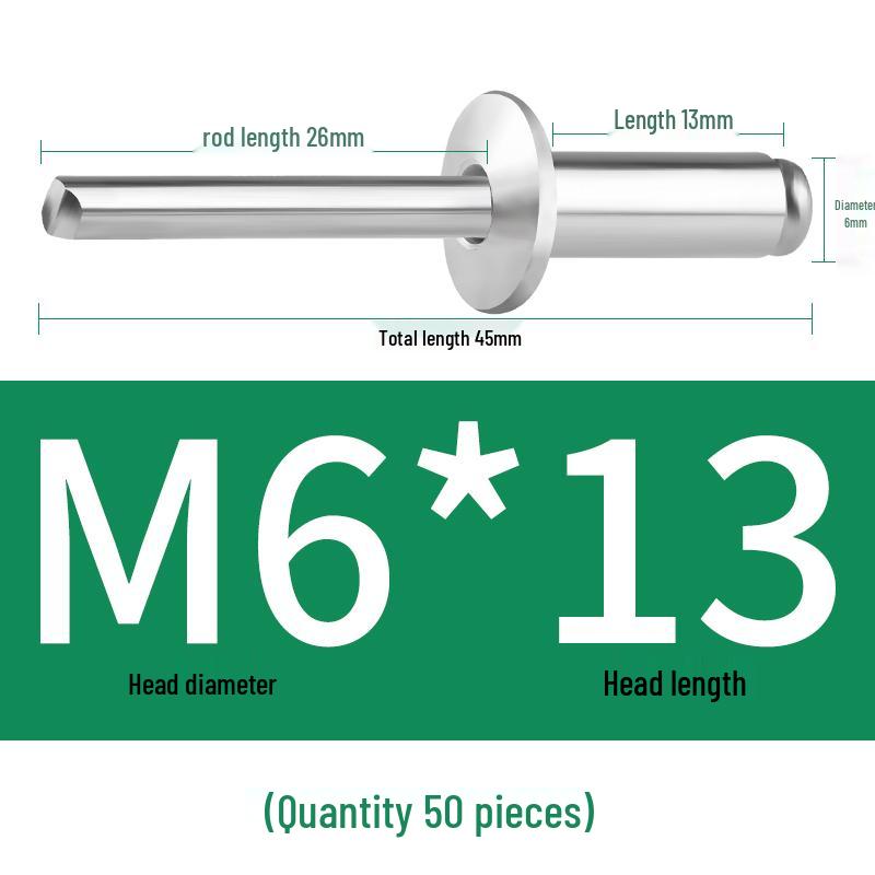 Aluminium-Blindnieten - Rundkopf M3.2, M4, M5, M6