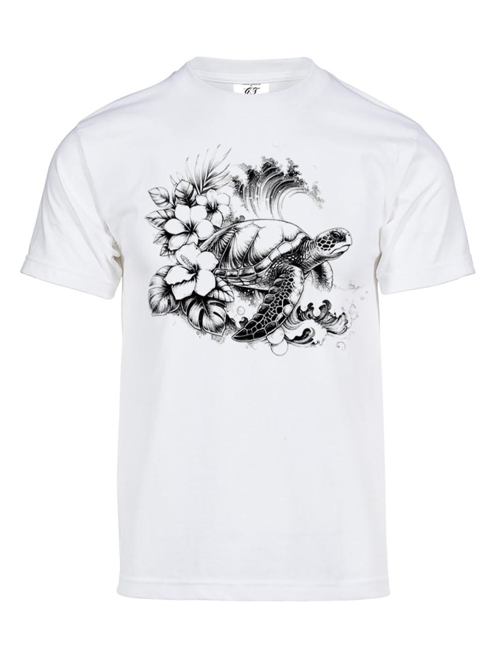 Gravity Trading Mens Turtle Wave Solar T-Shirt Color Changing Summer Beach Tee S разноцветный