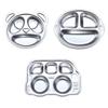 Kids Nonrust Steel Plates User Friendly Efficient Dishware For Children Shatterproof Portable Dinnerware Set Nontoxic