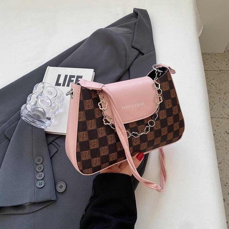 Chain Bag Women's Texture Shoulder Bag Embossed Crossbody Small Square Bag Fashion Simple Underarm Bag