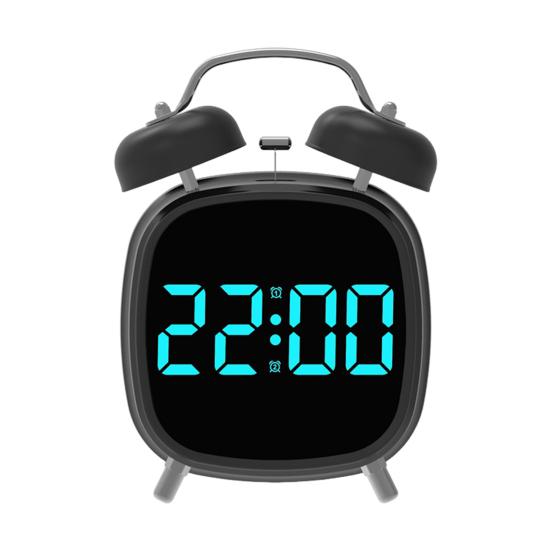 Liten digital vekkerklokke med LED-display Stor skjerm Snoozefunksjon Justerbar Batteridrevet Skrivebordsklokke