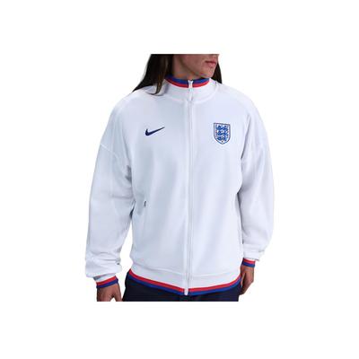 Nike Volná bunda na zip s dlouhým rukávem a pruhovaným lemem Pánské bundy Bílá FZ9389-100