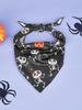 Halloween Dog Bandana, Pumpkin and Spider  Web Bibs Triangle  Pet Scarf, Multiple Sizes  Soft and  Adjustable Fit