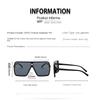 2PACK Rimless One Piece Square Sunglasses Women Oversize Flat Sun Glasses Men Vintage White Silver Mirror Shades Ins  Eyewear