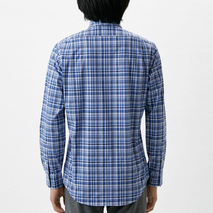 Polo Ralph Lauren Ss22 Color Block Plaid Single Breasted Long Sleeve Shirt Men Shirts Blue 710866083-001