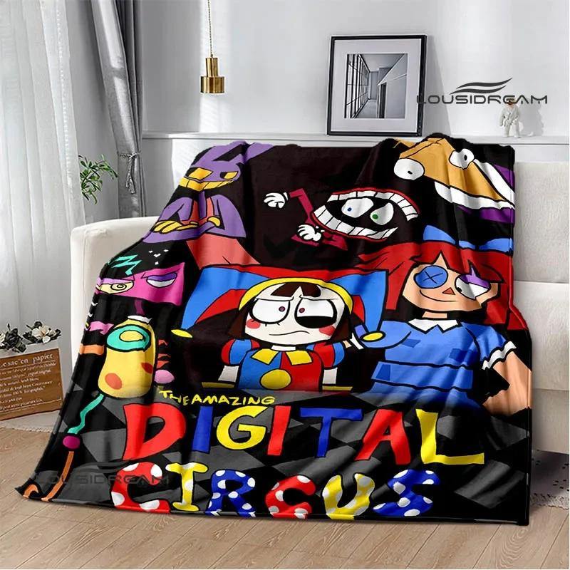 THE AMAZING DIGITAL CIRCUS Cartoon Blanket Warm Flannel Blankets Soft Cozy Blanket Sofa Travel Blanket Bed Linings Birthday Gift