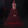 Delicate Lace Tulle Bride Veil Overlength Gilding Veil for Woman Marriage