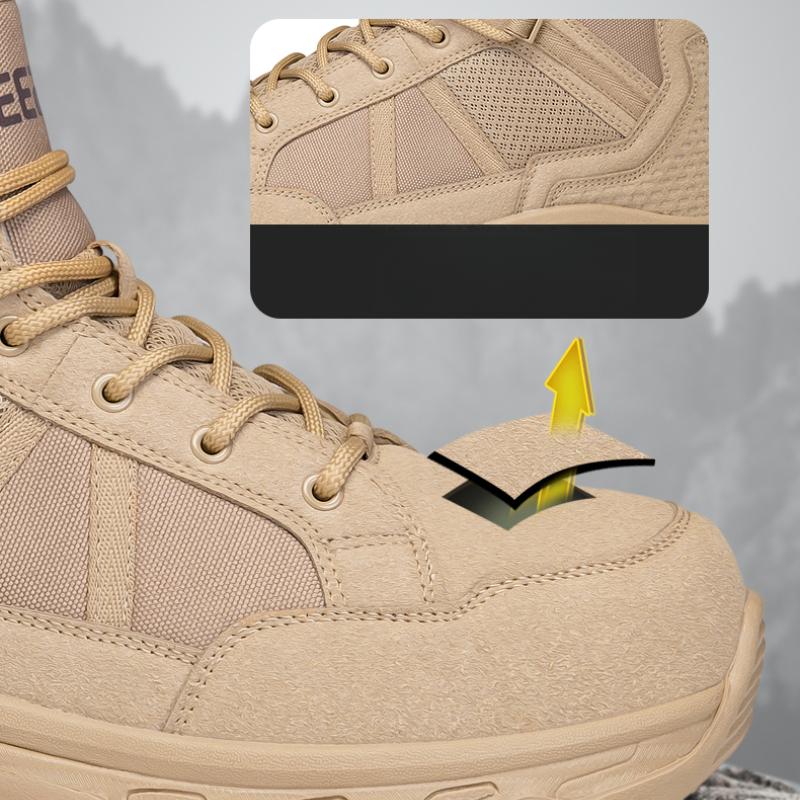 New Men's Hiking Boots High Top Combat Training Boots Anti Slip Snow Boots Field Desert Boots Outdoor Cycling Shoes