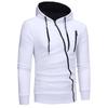 Inclined Zipper Sweater Sports Casual Men's Hooded Long Sleeve Cardigan Coat