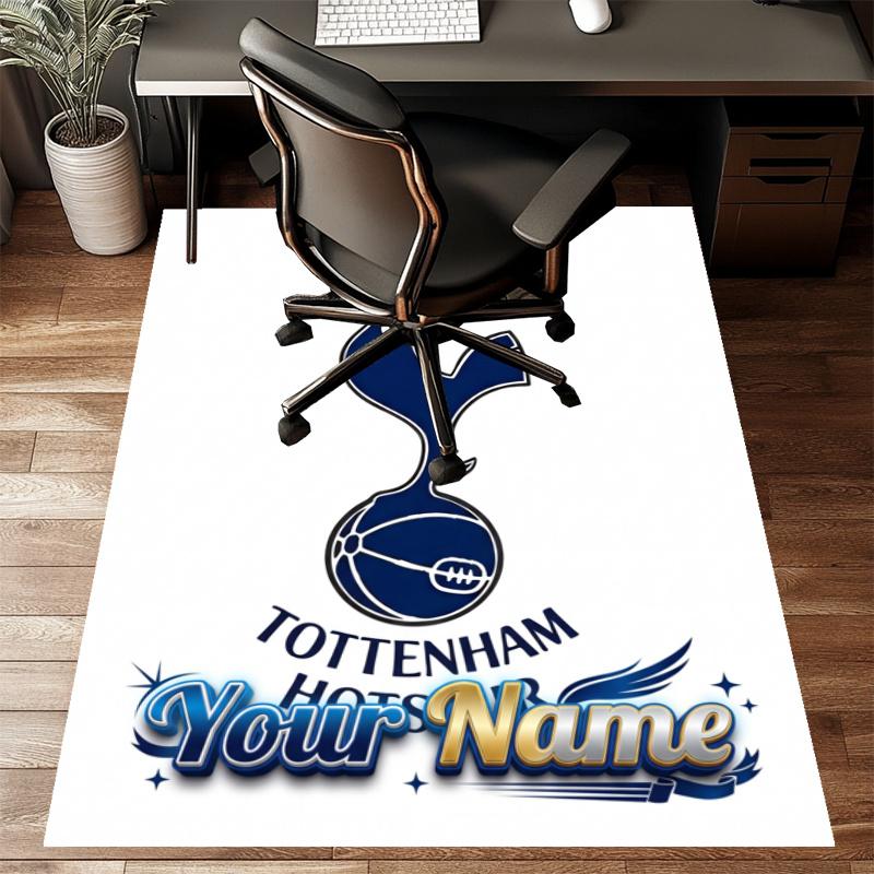 T-Tottenham Hotspur Design Area Rug Personalized Name- Non-Slip, Soft & Cozy Floor Mat for Living Room, Office - Indoor/Outdoor Carpet