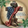 Metal Patriotic Wall Art Sign Remember Our Heroes 7.8x7.8 Inch 2D Flat Print Home Bar Cafe Decor