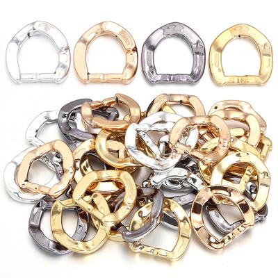 10pcs/bag Plated Acrylic Chain Tail Buckle Link Chain Connector For Jewelry Making Components Woman Handbag Parts Accessories