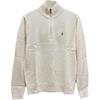 Polo Solid Color Half-Zip Knit Long Sleeve Sweater Men Sweater White 710892482007