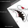 Heat-resistant MTB Shark Head Tube Stickers Waterproof Bicycle Decorative Decals