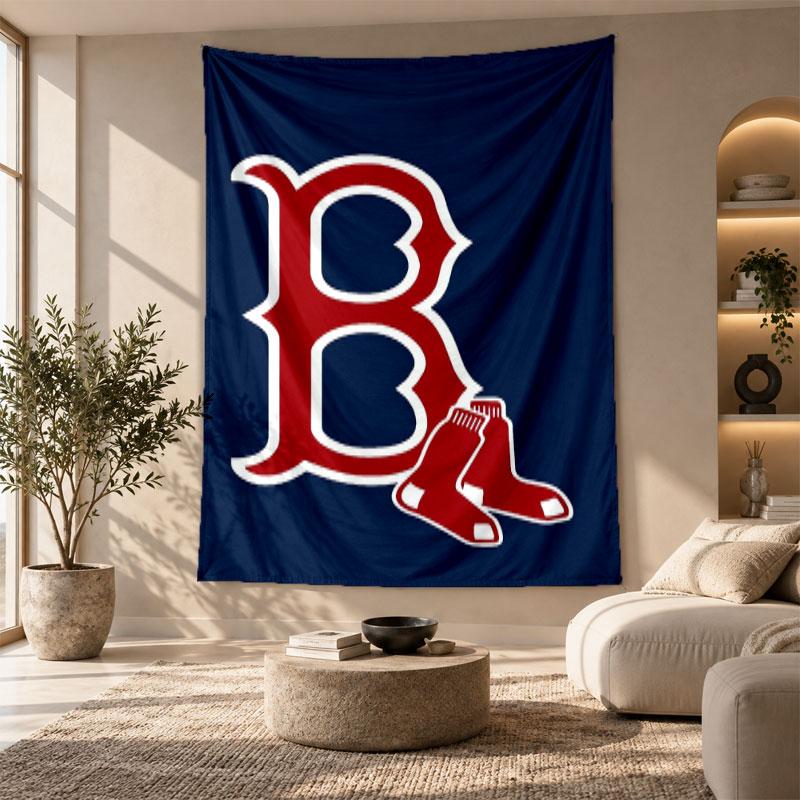 Decorative Tapestry,Boston Red Sox Printed Wall Art, Lightweight Wall Hanging For Bedroom Background