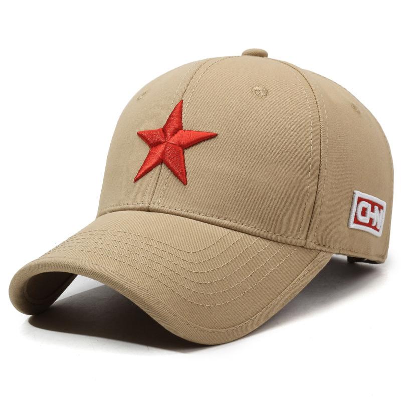 

Кепка весна-осень мужская солнцезащитная бейсболка с вышитой средней пентаграммой хаки