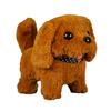 Kids Electric Plush Dog Toy Walking Barking Tail Wagging Interactive Puppy Plushie Toy Toddlers Boys Girls Educational Simulation Animal Toy