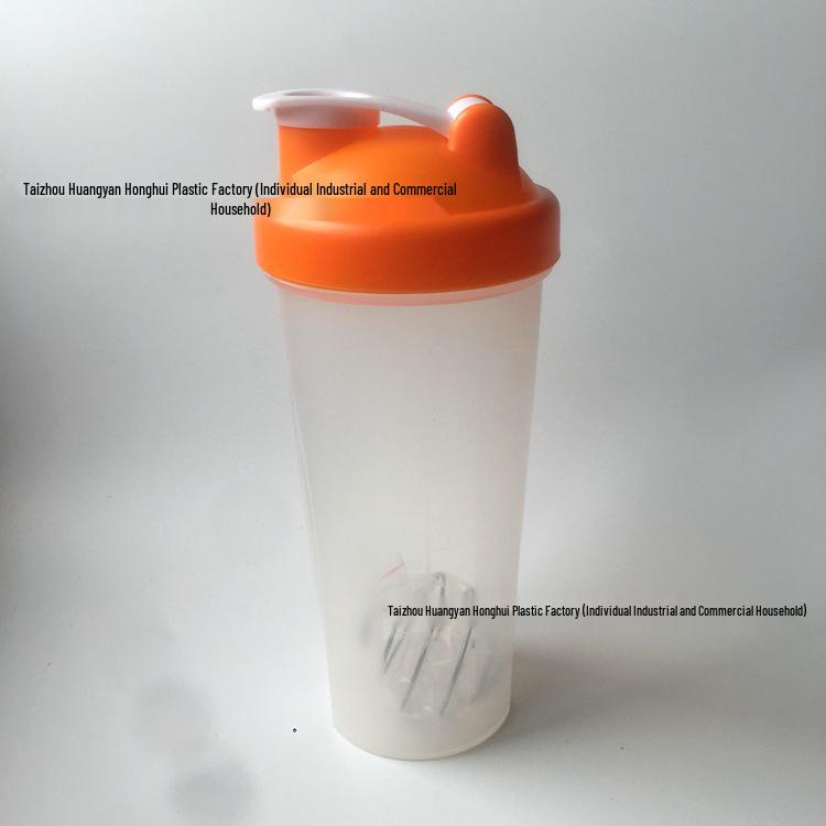 600ml Shaker Bottle with Mixing Ball - Food Grade Sports Water Bottle 20oz