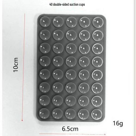 Available Silicone Phone Holder, 24-Piece Set with Square Suction Cups, Single-Sided Adhesive, 6.8g Each