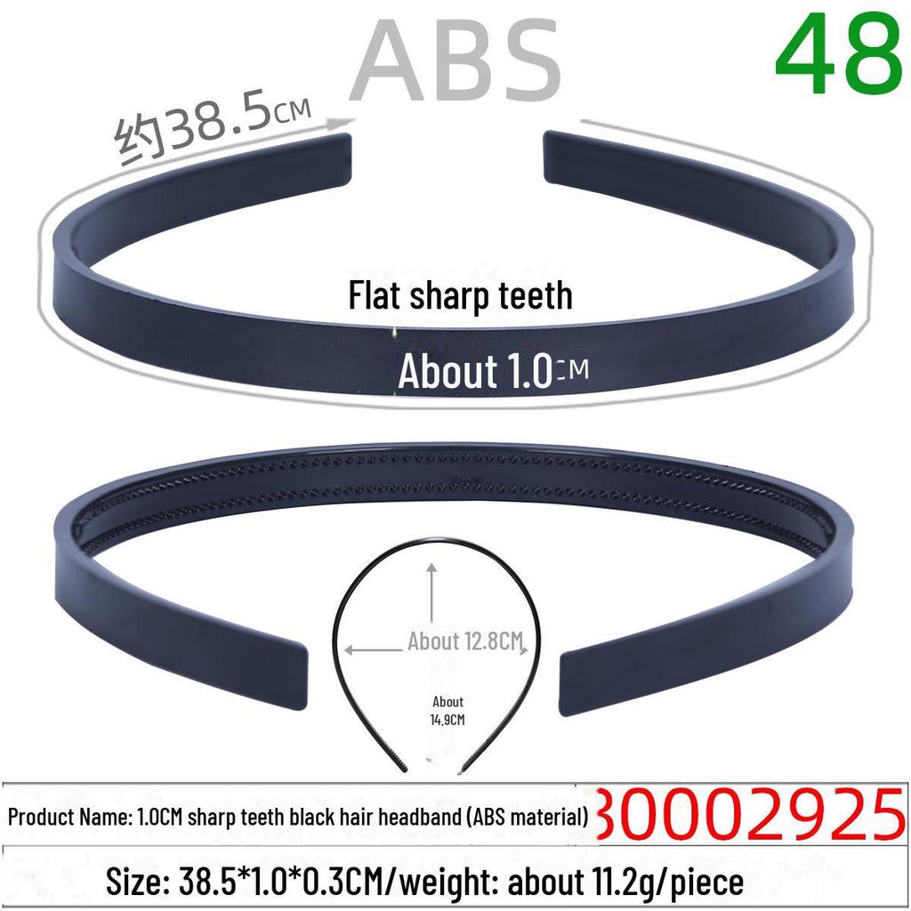 Handmade 2.5CM Toothless Black Hairband - PS Material Hair Accessory