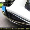 For Hyundai Tucson NX4    Car Front Bottom Bumper Strip Decoration Cover Trim Stainless Steel Accessories Exterior
