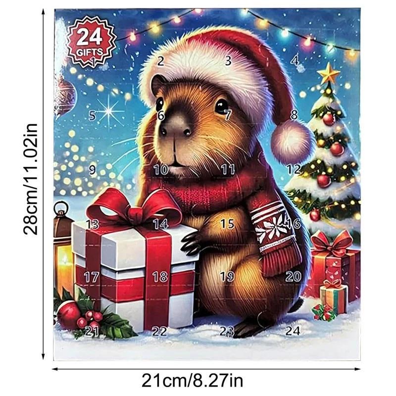 Advent Toys Calendar Lovable Christmas Gift Calendar Capybara Playset Playful Christmas Countdown Calendar For Desks Gift For
