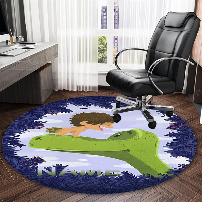 Customizable Good Dinosaur1 Round Non-Slip Carpet - Ideal for Garden, Picnic, Office, Perfect for Decoration, Suitable For All Seasons