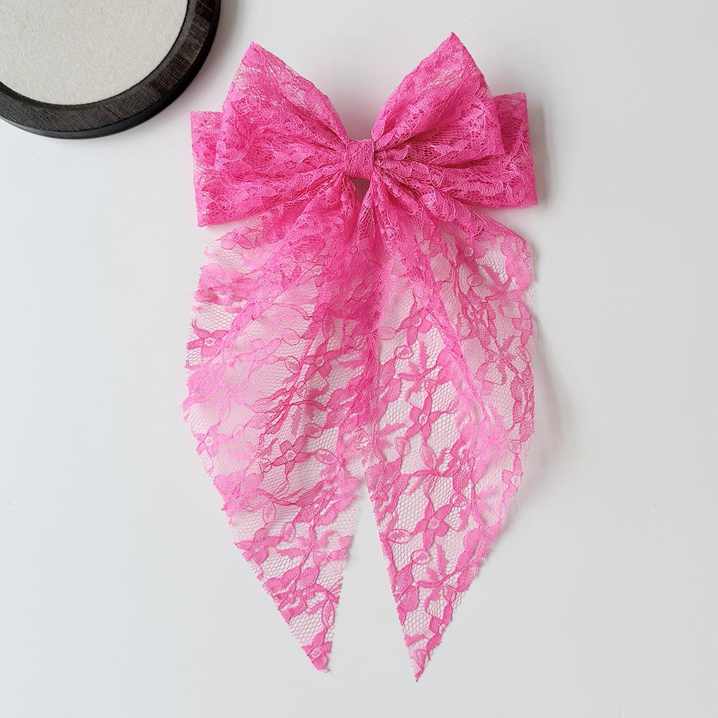 Lace Bow Children's Hair Accessory  Sweet Forest-style Hair Clip  Elegant Ribbon Mesh Embroidered Hair Clip for Women