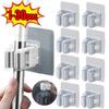Porta Mocio Autoadesivo Supporto per Scopa Supporto Mocio da Parete Gancio per Scopa Organizzatore Contenitore Accessori Bagno Cucina