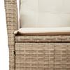 9 Piece Garden Dining Set with Cushions Beige Poly Rattan