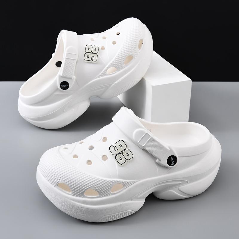 Hole shoes men's new summer wear non-slip bag head thick-soled casual sports big head slippers