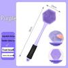 Double-Sided Silicone Bath Brush with Soft Bristles & Long Handle