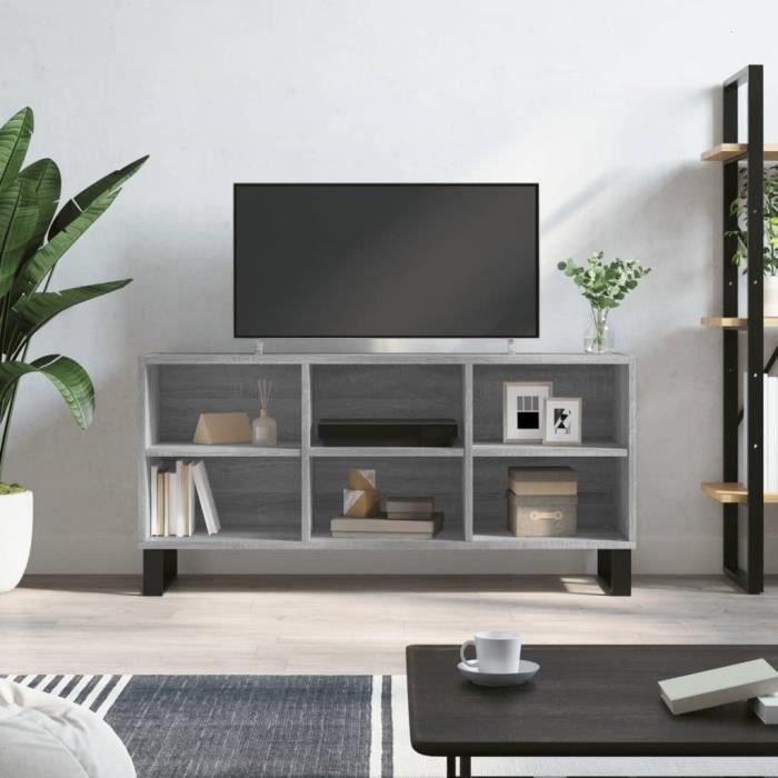 VidaXL Meuble TV sonoma gris 103,5x30x50 cm bois d'ingénierie 827002