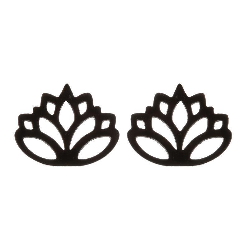 Edelstahl Weihnachts Schneeflocke Ausstanzung Blume Baum Ohrstecker