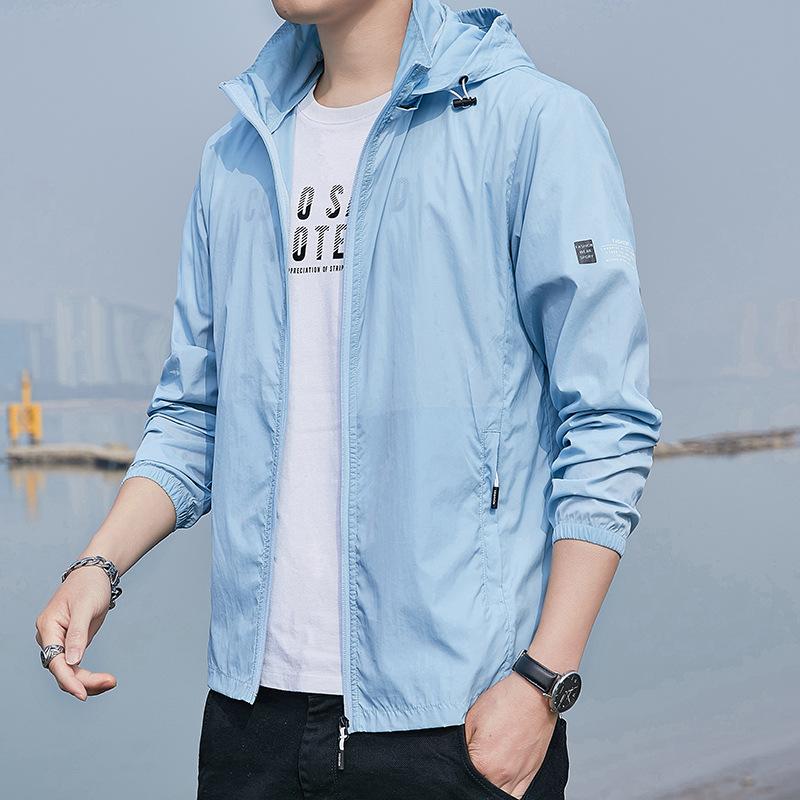 Summer Hooded Anti-UV Jacket Men Breathable Sun Protection Clothing Fishing Hunting Clothes Quick Dry Windbreaker