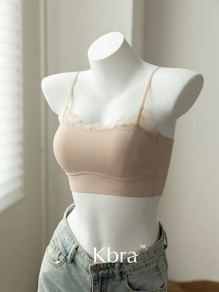 

Tube top women s summer thin inner sling vest anti-light chest wrap sexy lace back integrated bra l [recommended 110-130]