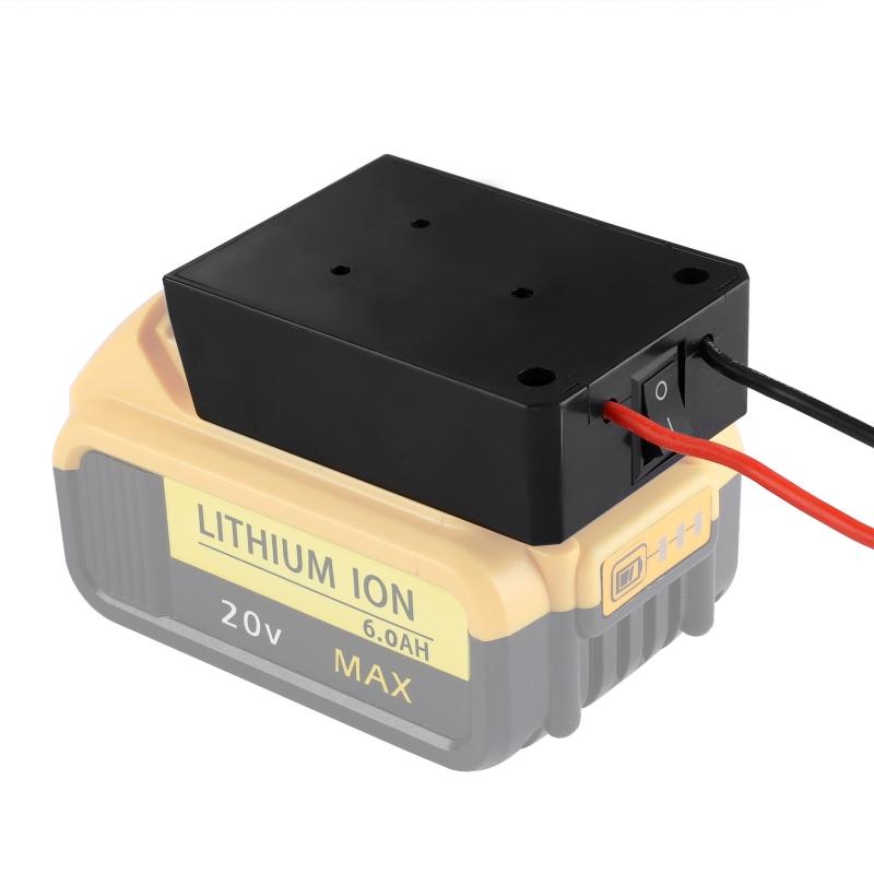 Power Connector Adapter Dock Holder With I/O Switch for 14.4-60V Li-Ion Battery Power Tool Battery Converters