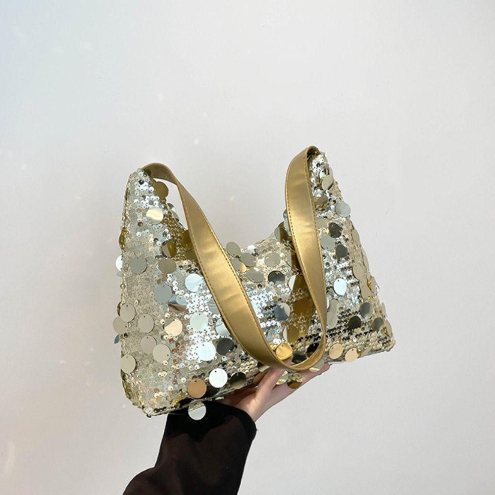 Tote Bag Sequin Shoulder Bag Square Bag Tassel Crossbody Bag French Evening Banquet Bag Women