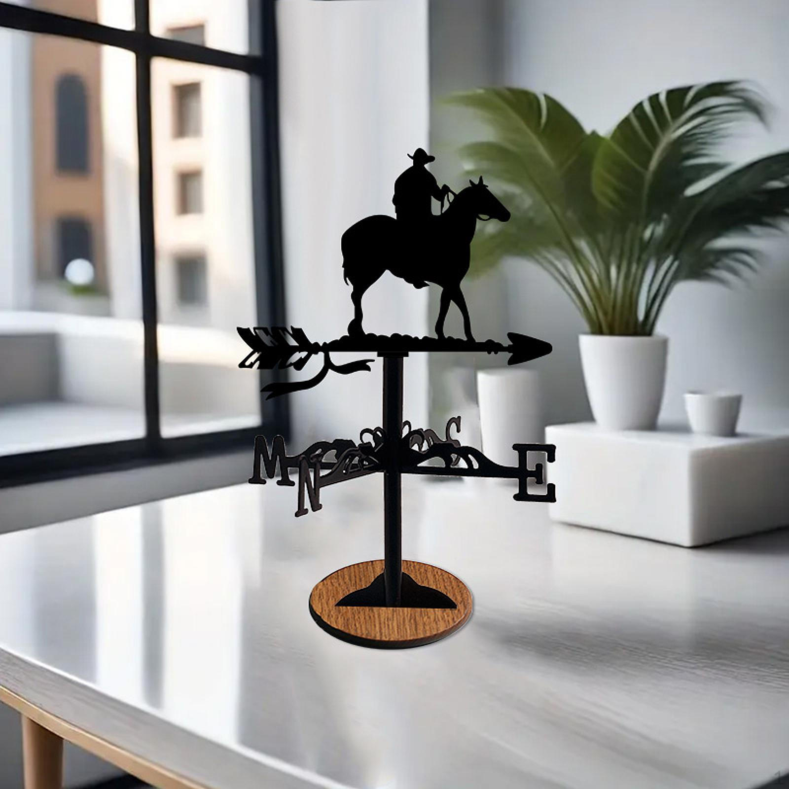 

Миниатюрный флюгер для настольного использования, предмет садового декора, железный инструмент для направления ветра на открытом воздухе Style D