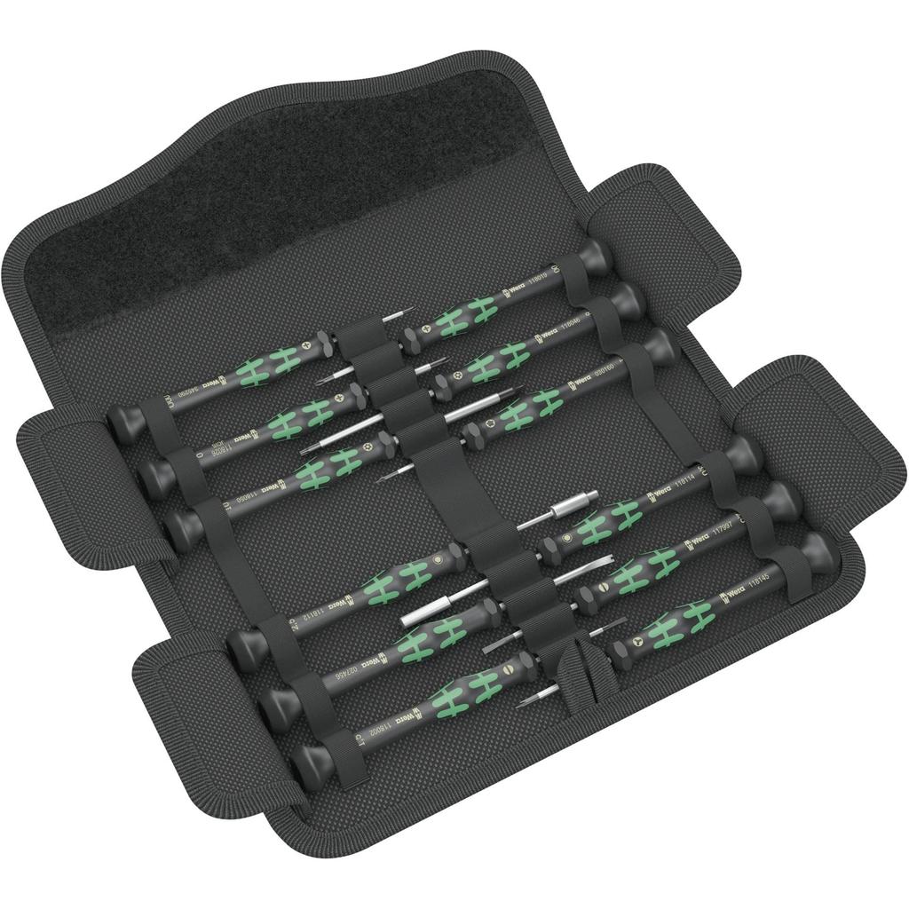 WERA Precision Screwdriver Set with Storage Pouch 12-Piece (Product Code 073677)