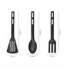 3PCS Mini Nylon Kitchen Utensils Set For Kids Kitchen Cooking Tools  Slotted Turner Solid Spoon Fork Spade Fork Spoon Dinnerware