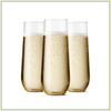 Premium Crystal Clear Plastic Champagne Glasses, 9oz, Unbreakable & Recyclable, 12 Pack