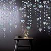 40Ft Iridescent 3D Heart Twinkle Star Garland Holographic Paper Streamer Banner for Birthday Mother's Day Anniversary Engagement Wedding Bridal Baby