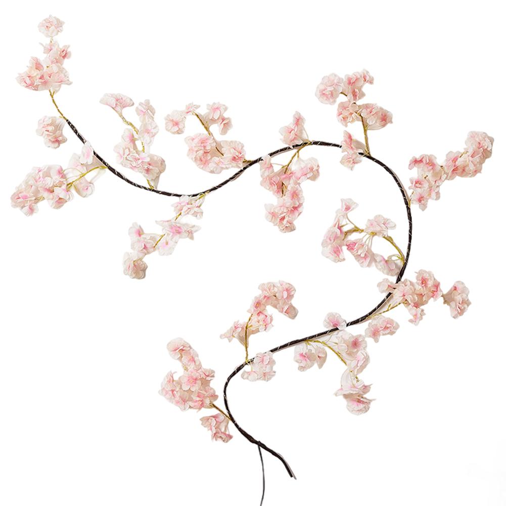 1.8M Cherry Blossom Garland with 100 LED String Lights Artificial Cherry Blossom Vines with Remote 8 Lighting Modes