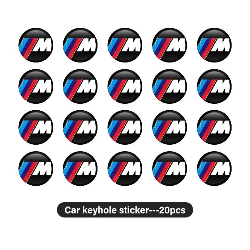 20 piezas Pegatinas para ojo de cerradura de puerta de coche Cubierta protectora Auto Para BMW E93 F10 F20 F30 F40 F15 F25 F26 F31 F49 F86 M3 M5 X3